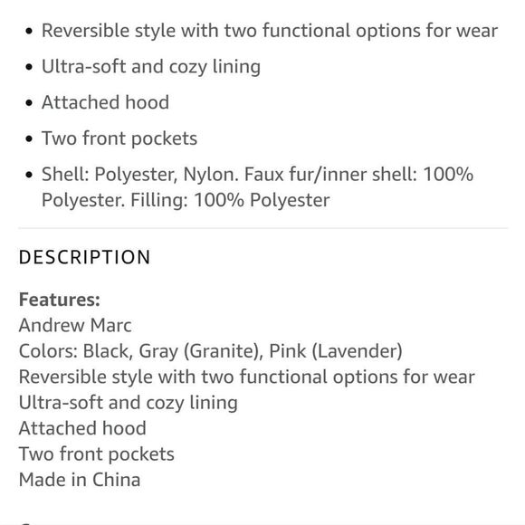 Andrew Marc reversible puffer - Picture 9 of 12